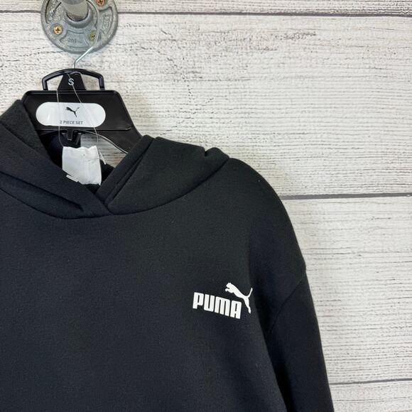 Puma Boy's Black 2pc Hoodie & Shorts Sweat Set Size Small/8 - Picture 3 of 10
